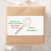 クリスマスお菓子ラベル / 焼き菓子ラベル（赤緑） ラベル (インサイチュ)