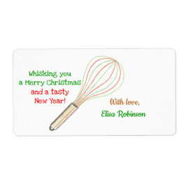 クリスマスお菓子ラベル / 焼き菓子ラベル(赤緑) ラベル