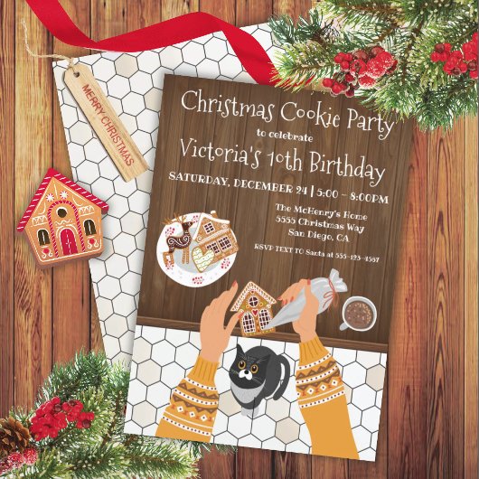 クリスマスお菓子作りパーティ 招待状