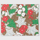 クリスマスお菓子 ホリデー包装紙 ラッピングペーパー (フラット)