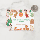 クリスマスお菓子 祝賀カード ノートカード (正面/裏面インサイチュ)
