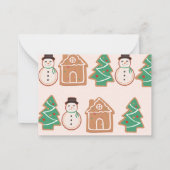 クリスマスお菓子 祝賀カード ノートカード (裏面)