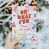 クリスマスお誕生日パーティー招待状　なんて楽しい 招待状