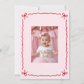 クリスマスお誕生日記念写真 招待状 (裏面)