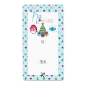 クリスマスからクリスマスまでのおもしろいの絵文字のピークなし ラベル (正面)