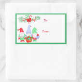 クリスマスからクリスマス格言フェスティバルギフトラベル 長方形シール (バッグ)