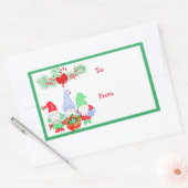 クリスマスからクリスマス格言フェスティバルギフトラベル 長方形シール (封筒)