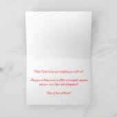 クリスマスから孫へのグリーティングカード シーズンカード (内部)