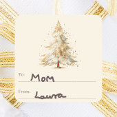 クリスマスから木の雪クリーム スクエアシール