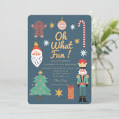 クリスマスかわいいおもしろいお洒落誕生日 招待状 (スタンド正面)