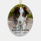 クリスマスかわいいおもしろいペット犬の写真セラミック装飾品 セラミックオーナメント (右)