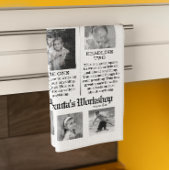 クリスマスかわいいおもしろい北極タイムズ新聞 キッチンタオル