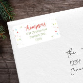 クリスマスかわいいお洒落カラフル紙吹雪 ラベル