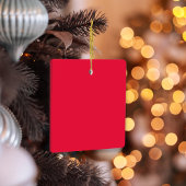 クリスマスかわいいお洒落サンタハットの写真 セラミックオーナメント