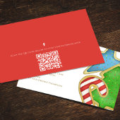 クリスマスかわいいお洒落パーティーQRコード 招待状