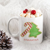 クリスマスかわいいお洒落切り出しクッキーカスタム コーヒーマグカップ