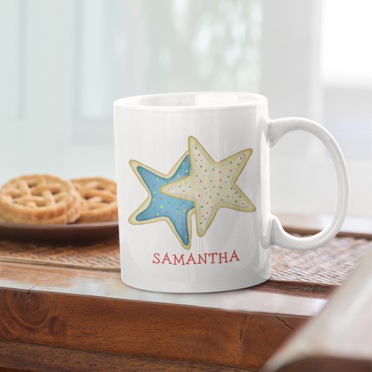 クリスマスかわいいお洒落切り出しクッキーカスタム コーヒーマグカップ