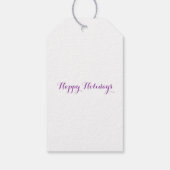 クリスマスかわいいエンジェルガールアートパープルギフトラベル ギフトタグ (裏面)