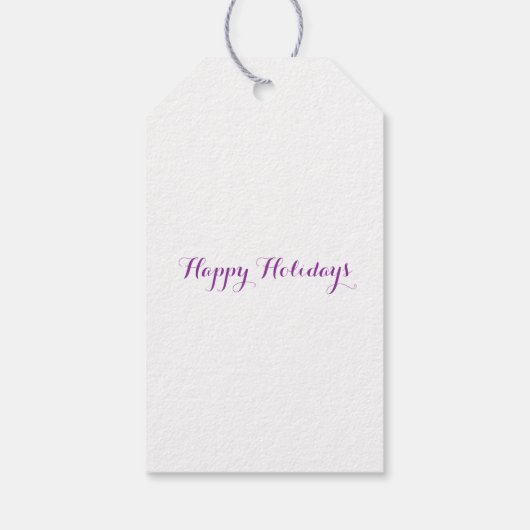 クリスマスかわいいエンジェルガールアートパープルギフトラベル ギフトタグ (裏面)