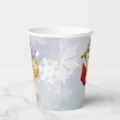 クリスマスかわいいエンジェル&キティ猫ホットコールド 紙コップ (右)