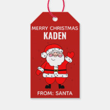 クリスマスかわいいキッズマンガサンタレッド