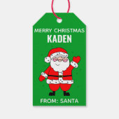 クリスマスかわいいキッズマンガサンタ ギフトタグ (裏面)