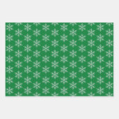 クリスマスかわいいクマの休日プレゼント雪の結晶 ラッピングペーパーシート (正面3)