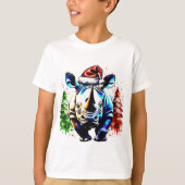 クリスマスかわいいサイ Tシャツ (正面)