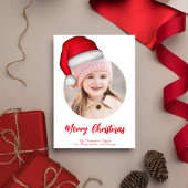 クリスマスかわいいサンタおもしろい小妖精や小人お洒落1枚 シーズンカード