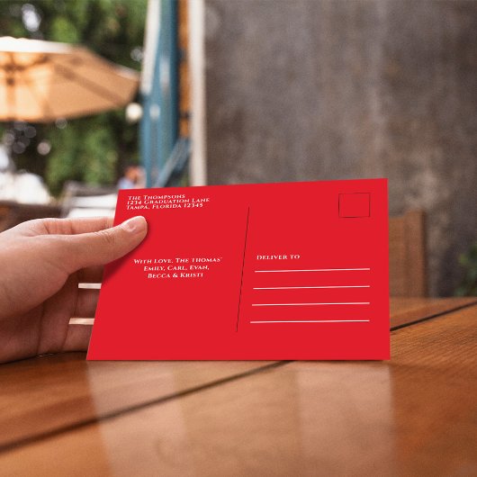 クリスマスかわいいサンタおもしろい小妖精や小人お洒落3枚の写真 シーズンポストカード