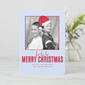 クリスマスかわいいサンタハット(可動お洒落)おもしろい 招待状 (スタンド正面)