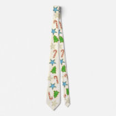 クリスマスかわいいシンプルクッキーお洒落切り出し ネクタイ (正面)