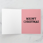 クリスマスかわいいジンジャーキャットグリーティングカード サンキューカード (内部)