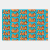 クリスマスかわいいジンジャーブレッドCookie ラッピングペーパーシート (正面2)