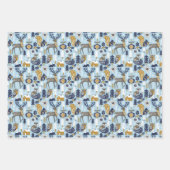 クリスマスかわいいスカンジウッドランド動物 ラッピングペーパーシート (正面)