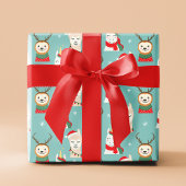 クリスマスかわいいスロッスユニコーンラマモダンホリデー ラッピングペーパー