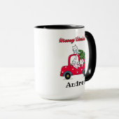 クリスマスかわいいトラック猫の名前 マグカップ (正面右)