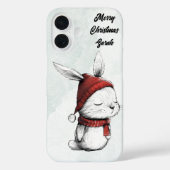 クリスマスかわいいバニーレッドハット Case-Mate iPhoneケース (裏面)