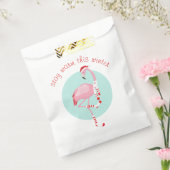 クリスマスかわいいピンクのフラミンゴ フェイバーバッグ (封をした状態)