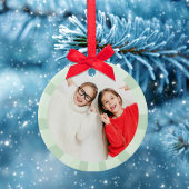 クリスマスかわいいフォトグリーンお洒落おもしろい セラミックオーナメント