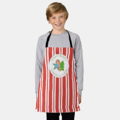 クリスマスかわいいベーキングお洒落カラフルCookie エプロン (着用した状態)