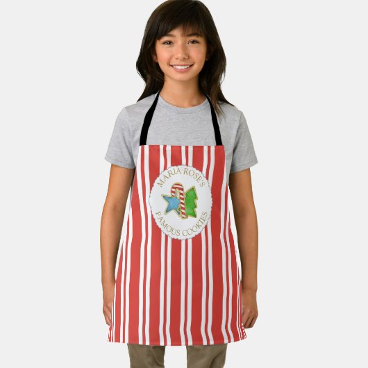 クリスマスかわいいベーキングお洒落カラフルCookie エプロン (インサイチュ)