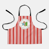 クリスマスかわいいベーキングお洒落カラフルCookie エプロン (正面)