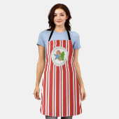 クリスマスかわいいベーキングお洒落カラフルCookie エプロン (着用した状態)