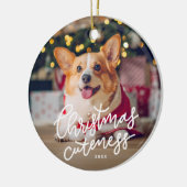 クリスマスかわいいペットの休日オーナメント セラミックオーナメント (左)