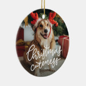クリスマスかわいいペットの休日オーナメント セラミックオーナメント (右)
