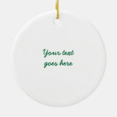 クリスマスかわいいペンギンとキャンドルカスタムオーナメント セラミックオーナメント (裏面)