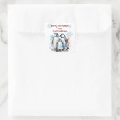 クリスマスかわいいペンギンカスタマイズ群生物 スクエアシール (バッグ)