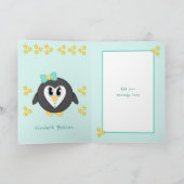 クリスマスかわいいペンギン造幣局の孫娘 シーズンカード (内部)