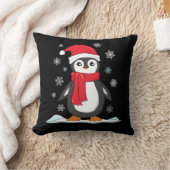 クリスマスかわいいペンギン クッション (ブランケット)